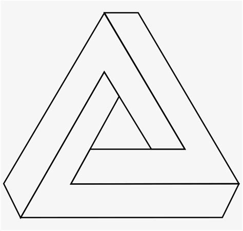 Medium Image - Impossible Triangle Optical Illusion Transparent PNG ...