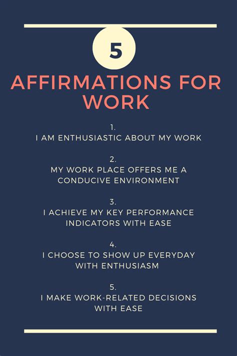 Affirmations for work