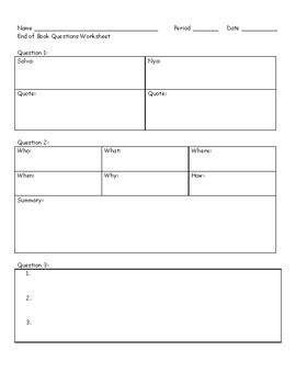 "A Long Walk to Water" Gallery Walk Questions and Worksheet | TpT