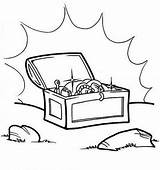 An Opened Treasure Chest Found Coloring Page  Kids Play Color sketch template
