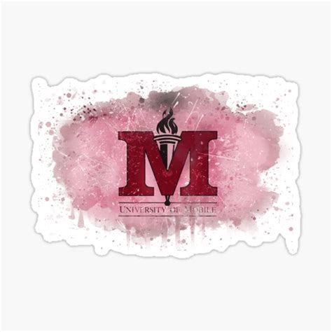 " University of Mobile Rustic Watercolor Logo" Sticker by primeadventure | Redbubble