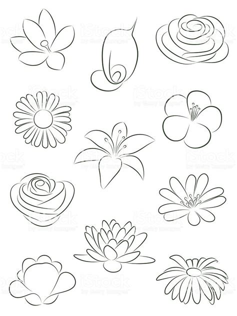 Ensemble de fleurs. illustration vectorielle. ensemble de fleurs ...