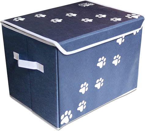 Feline Ruff Large Dog Toys Storage Box. 16' x 12' inch Pet Toy Storage Basket with Lid. Perfect ...