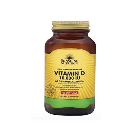 SUNSHINE N VITAMIN D 10000 IU SOFTGELS 100S : 681