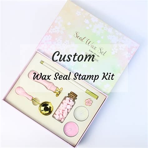 Custom Wax Seal Stamp Wax Seal Stamp Kit Personalized Wax Sealscustom Logo Wax Stamp Kit for ...