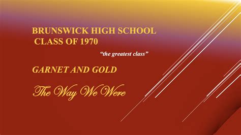 Brunswick High School Class of 1970 50+1 Reunion Digital Yearbook - YouTube