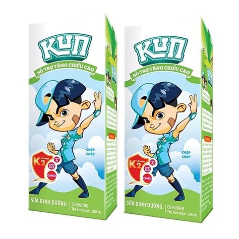 Thùng 48 hộp 180ml Sữa tươi KUN CÓ ĐƯỜNG | Shopee Việt Nam