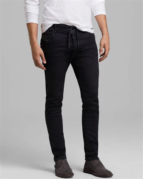 Diesel Jeans Krooley Jogg Slim Fit in Colored Denim in Black for Men (0603M) | Lyst