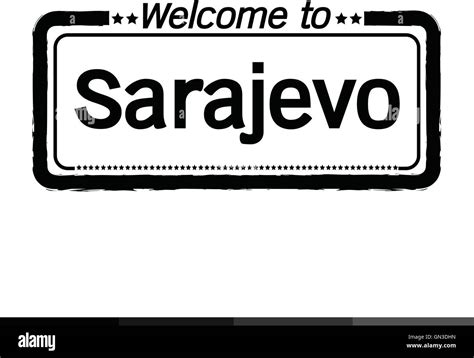 Welcome to Sarajevo city illustration design Stock Vector Image & Art - Alamy