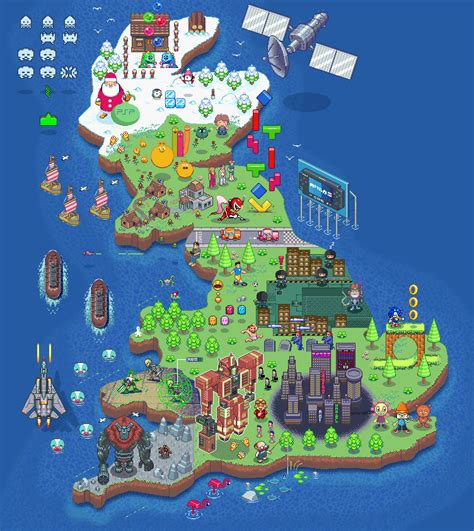 Pixelart - Pixel Art | Pixel art, Illustrated map, Map