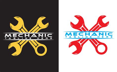 Mechanic Logo Design, Mechanic shop logo and vector template 24391608 Vector Art at Vecteezy