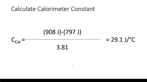 Calorimeter Constant lab part 1 - YouTube