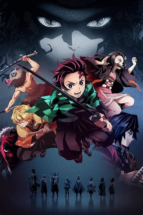 Buy Dreamawsl Demon Slayer Poster - Kamado Tanjirou Team - Metal Poster Anime Tin Poster Manga ...