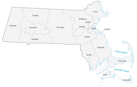 Massachusetts County Map - GIS Geography