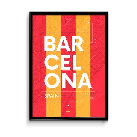 Barcelona City Poster - Travel Bible Shop