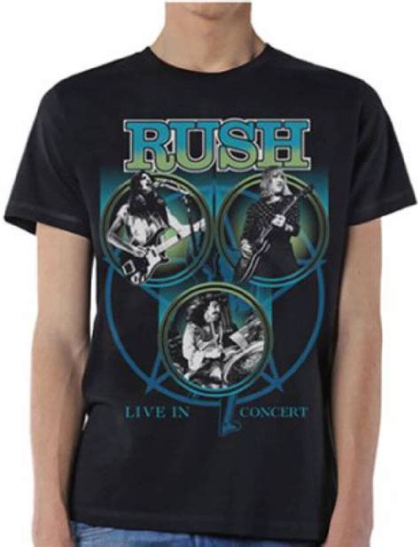 Rush Live in Concert with 2112 Starman Men’s Black T-shirt