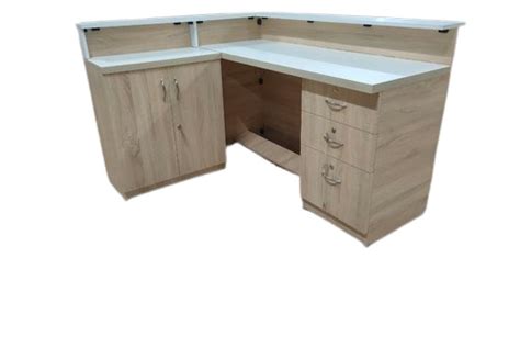 L Shaped Wooden Office Reception Table at 8000.00 INR in Ambernath ...