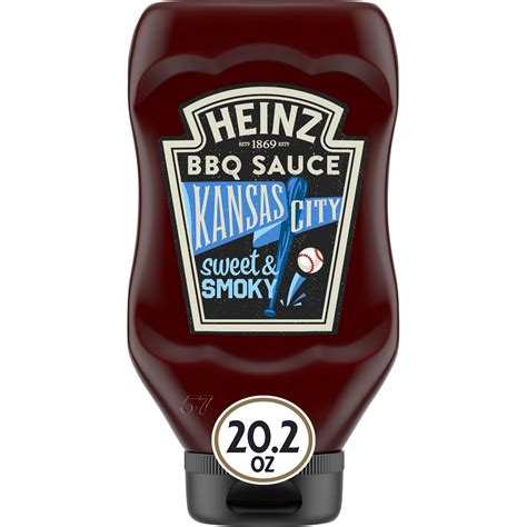 Heinz Kansas City Style Sweet & Smoky BBQ Sauce, 20.2 oz Bottle ...