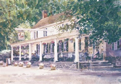 The Philadelphia Series Valley Green Inn - Watercolor College University Prints Penn State ...