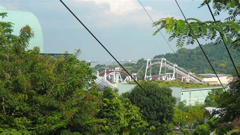 SENTOSA ISLAND, SINGAPORE NOVEMBER 24, 2018 - Roller Coaster attraction at Sentosa resort island ...