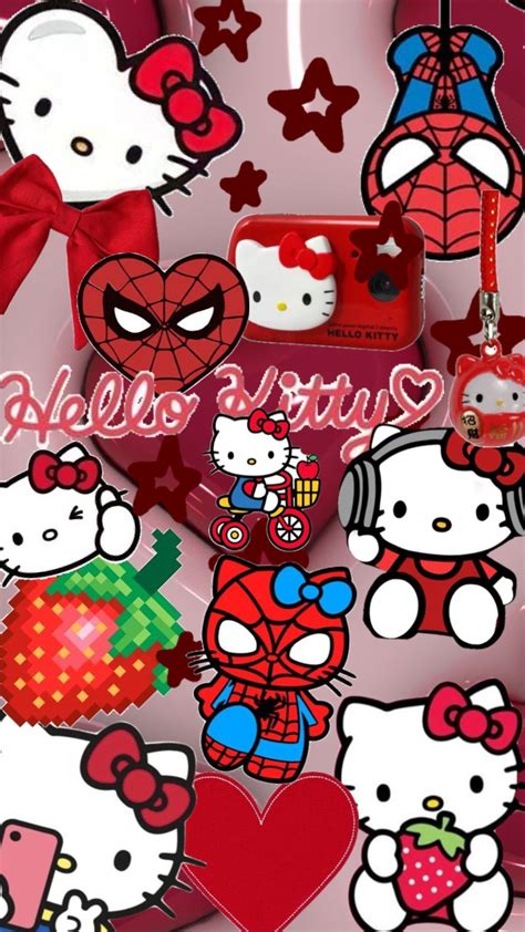 Red Spider-Man/hello kitty | Hello kitty wallpaper, Hello kitty iphone ...