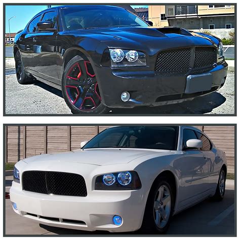 For 2006-2010 Dodge Charger Black Mesh ABS Front Upper Bumper Grill ...