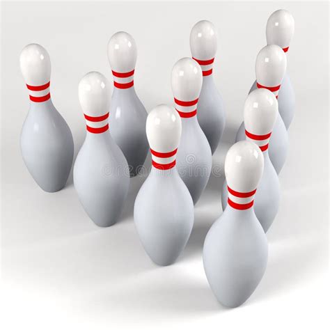 Ten bowling pins stock illustration. Illustration of group - 11706891