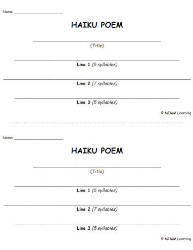 Haiku Poem - 49+ Examples, Format, How to Write, PDF