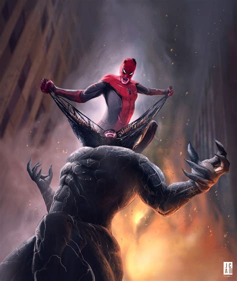 ArtStation - Spider-man Vs Venom, Jackson Caspersz | Spiderman ...