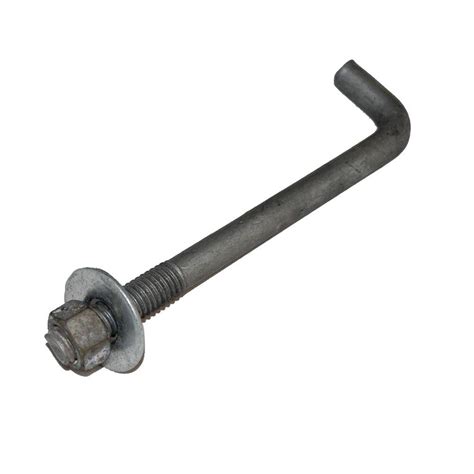 10 in. Galvanized Metal Anchor Bolt with Nut and Washer-ABW/GAB5810 - The Home Depot