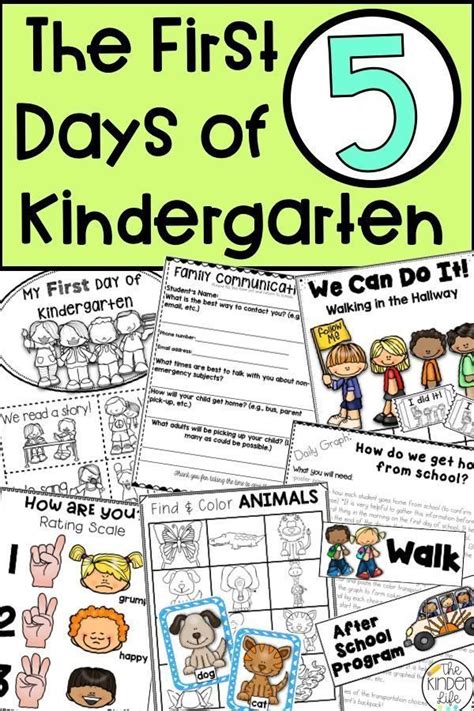 Kindergarten First Week of School Activities | Kindergarten first week ...