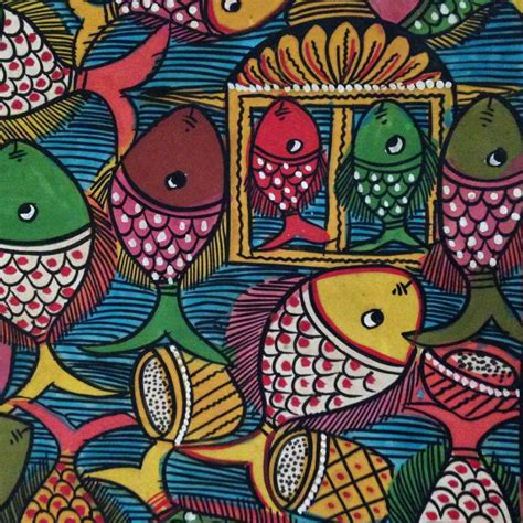 Pin by AlphaNumeric on Fish ♏ | Folk art painting, Madhubani art, Fish painting