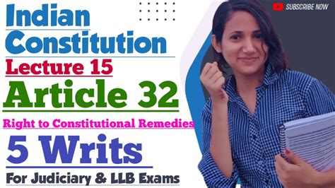 Indian Constitution L15 | Article 32 of Constitution | Five Writs of ...