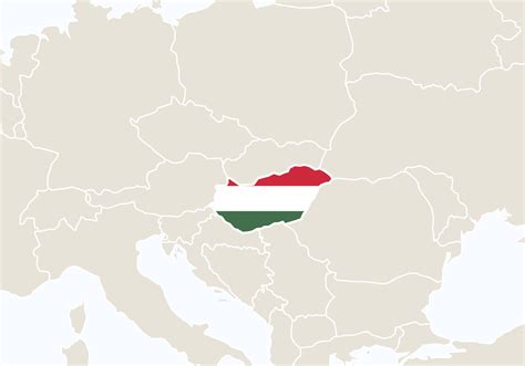 Europe with highlighted Hungary map. 8078740 Vector Art at Vecteezy