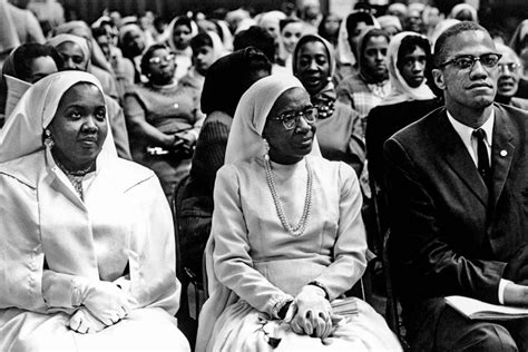 Daughter and wife of Elijah mohammed with Malcolm X, 1962. Photo credit: Eve Arnold James Cagney ...