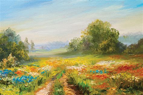 Field of Flowers Landscape - Gallery Corner