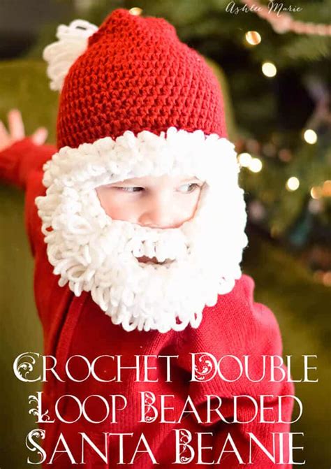 Double Loop Crochet Santa Beard Pattern - multiple sizes | Ashlee Marie - real fun with real food