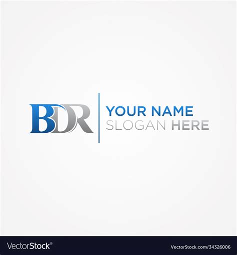 Bdr letter for your best business symbol Vector Image