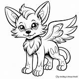 Winged Wolf Coloring Pages  Free & Printable sketch template