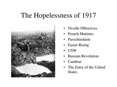 The Hopelessness of 1917 Nivelle Offensives French Mutinies - ppt download