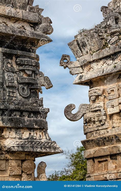 Masks of Chac, the Ancient Mayan God of Rain and Lightning Stock Photo - Image of indian ...