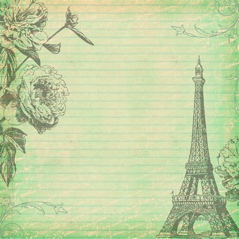 Free Digital Scrapbooking Paper Paris 3 by FPTFY - Free Pretty Things For You