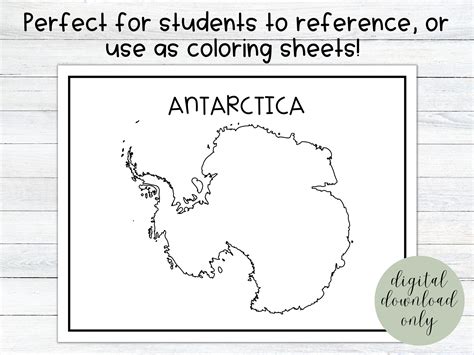 7 Continents Maps and Coloring Sheets Worksheets Homeschool - Etsy