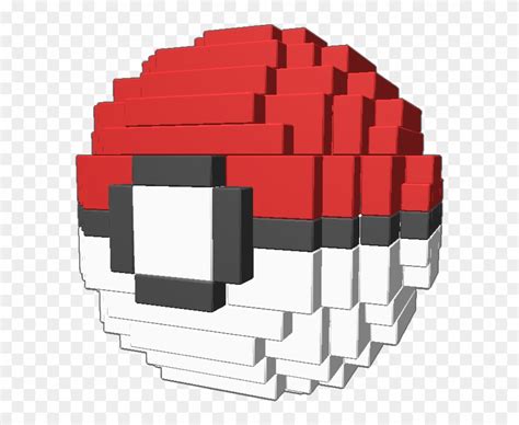 Download A 3d Pixel Art Pokeball From Pokemon - Pokeball Pixel Art ...