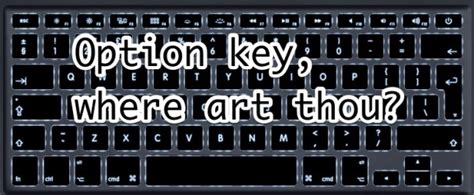 Where is the Option / ALT Key on Mac Keyboards?