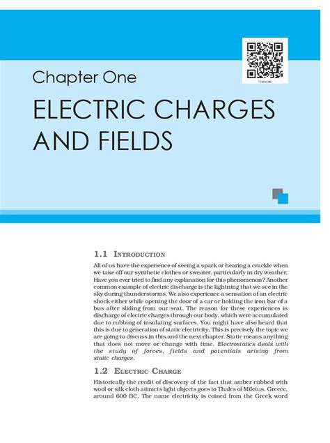 NCERT Book Class 12 Physics Chapter 1 Electric Charges and Fields (PDF ...