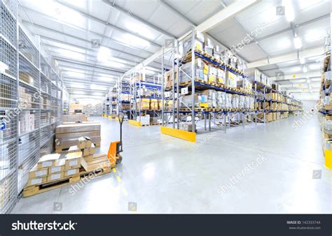 Warehouse Interior Stock Photo 142333744 : Shutterstock