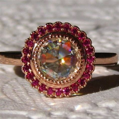 Aquamarine Ruby Ring - Etsy