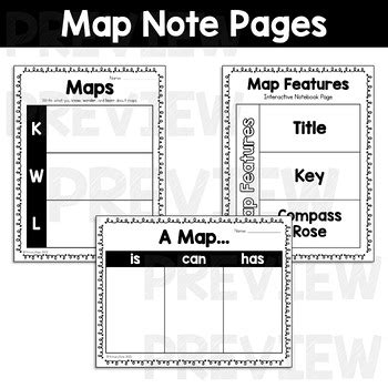 Map Skills Worksheets - Map Keys, Grid Maps, and Compass Roses by Primary Panic