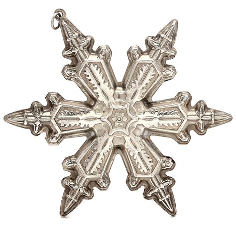 Twelve Various Sterling Silver Snowflake Ornaments by Reed and Barton ...